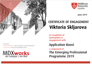 MDX Engagement Certificate