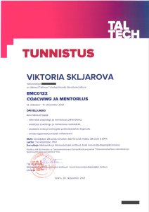 TalTech Certificate